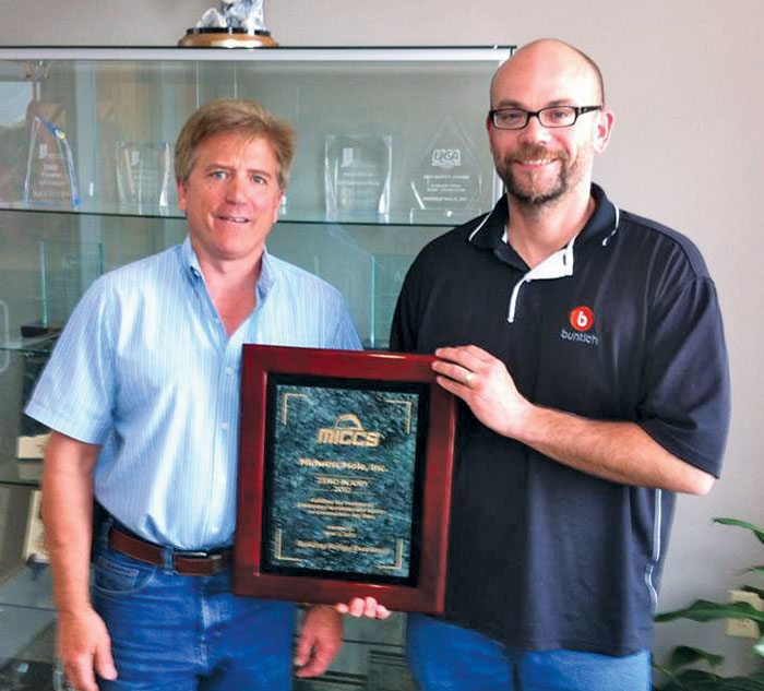 Midwest Mole Inc. Receives MICCS Zero Injury Award